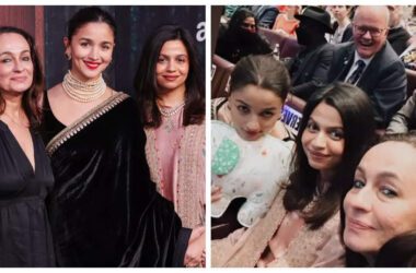 Alia Bhatt stuns in black velvet saree at 'Poacher' premiere with mom Soni Razdan and sister Shaheen Bhatt | - Times of India 16 www.talentsofworld.com | Talentsofworld Articles