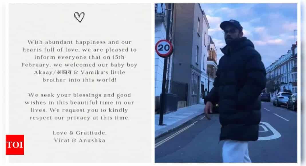 New dad Virat Kohli SPOTTED in London after welcoming son Akaay with Anushka Sharma: Viral Pic | - Times of India