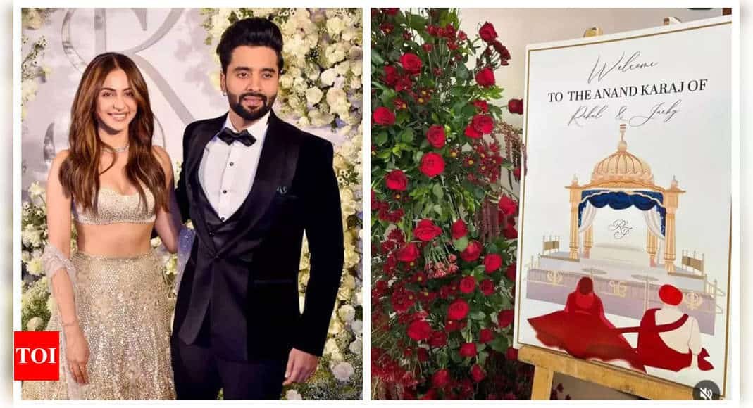 FIRST photo from Rakul Preet Singh and Jackky Bhagnani's Anand Karaj ceremony goes viral | - Times of India