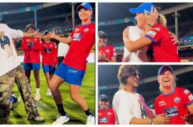 Shah Rukh Khan teaches Meg Lanning his iconic pose; Jemimah Rodrigues has her fan moment with 'Coach Kabir Khan' - WATCH | - Times of India