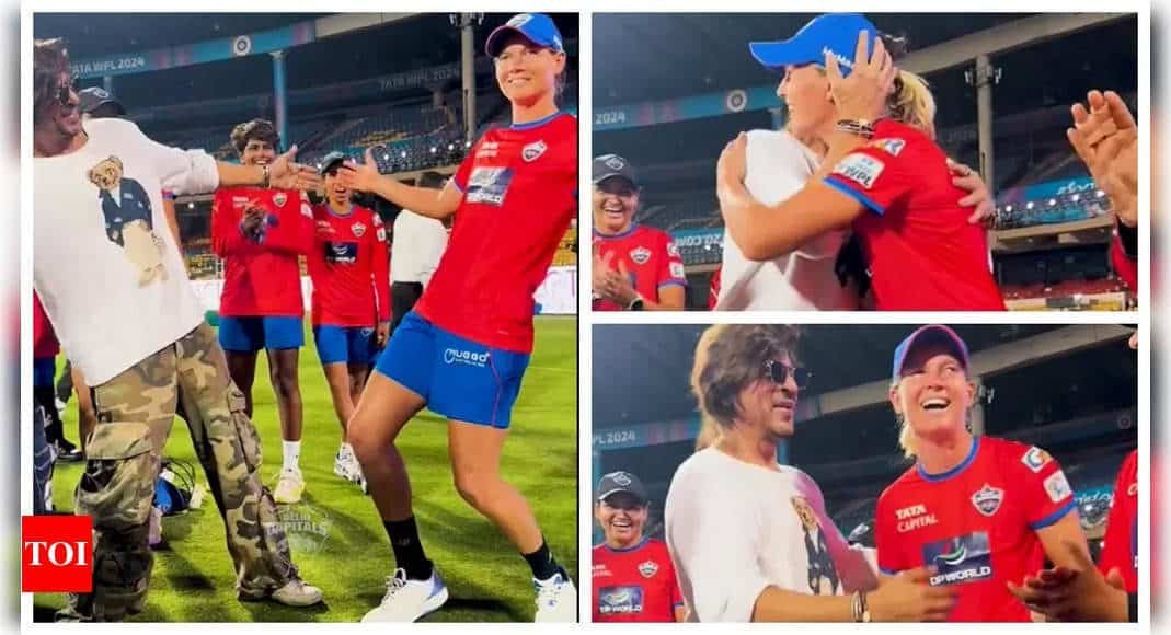 Shah Rukh Khan teaches Meg Lanning his iconic pose; Jemimah Rodrigues has her fan moment with 'Coach Kabir Khan' - WATCH | - Times of India