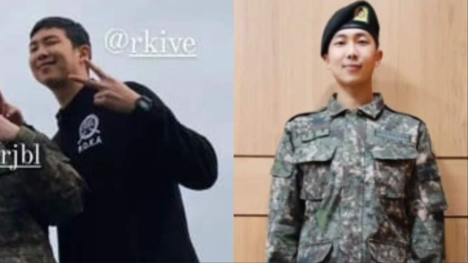 Kim Namjoon smiles and poses with colleagues in new pic from military, BTS ARMY says ‘our brave soldier adapted so well’