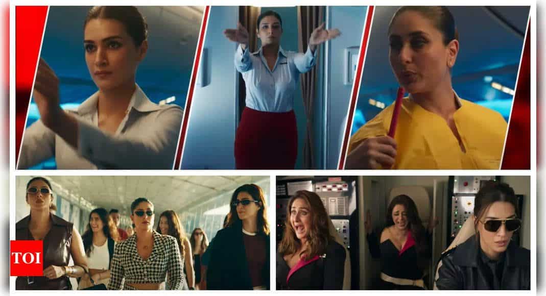 Crew Teaser: Kareena Kapoor Khan, Tabu and Kriti Sanon are partners in crime in this HILARIOUS teaser | - Times of India 8 Crew Teaser: Kareena Kapoor Khan, Tabu and Kriti Sanon are partners in crime in this HILARIOUS teaser | - Times of India