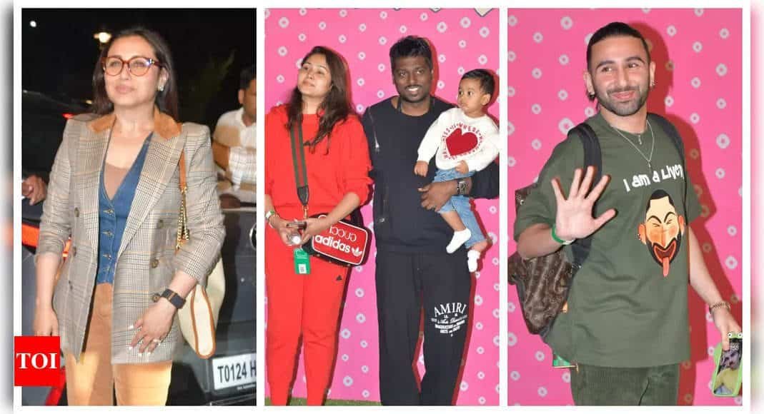 Rani Mukerji, Atlee, Orry, Boney Kapoor and others reach Jamnagar ahead of Anant Ambani and Radhika Merchant's pre-wedding festivities - See photos | - Times of India