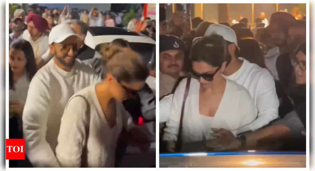 Deepika Padukone and Ranveer Singh hounded on arrival at Jamnagar; OUTRAGED fans say 'She's pregnant, give her space' | - Times of India 8 Deepika Padukone and Ranveer Singh hounded on arrival at Jamnagar; OUTRAGED fans say 'She's pregnant, give her space' | - Times of India