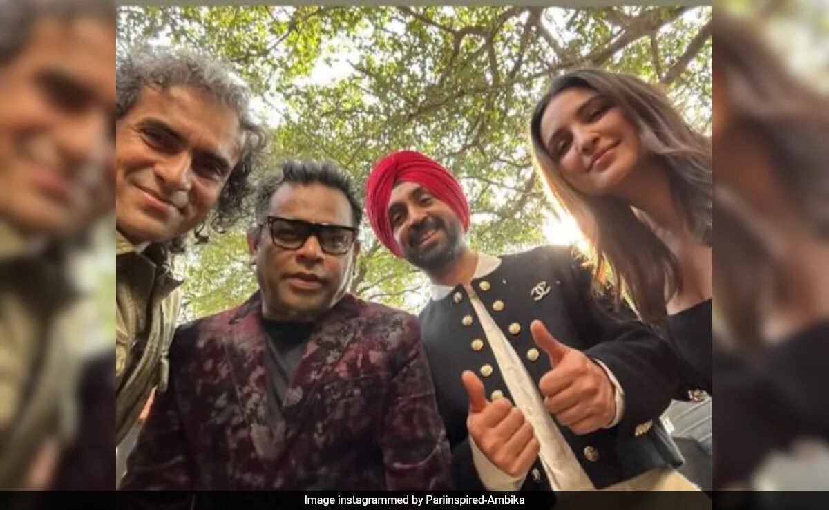 This Pic Of Chamkila Squad Parineeti Chopra, Diljit Dosanjh, AR Rahman, Imtiaz Ali Is Viral 6 This Pic Of Chamkila Squad Parineeti Chopra, Diljit Dosanjh, AR Rahman, Imtiaz Ali Is Viral