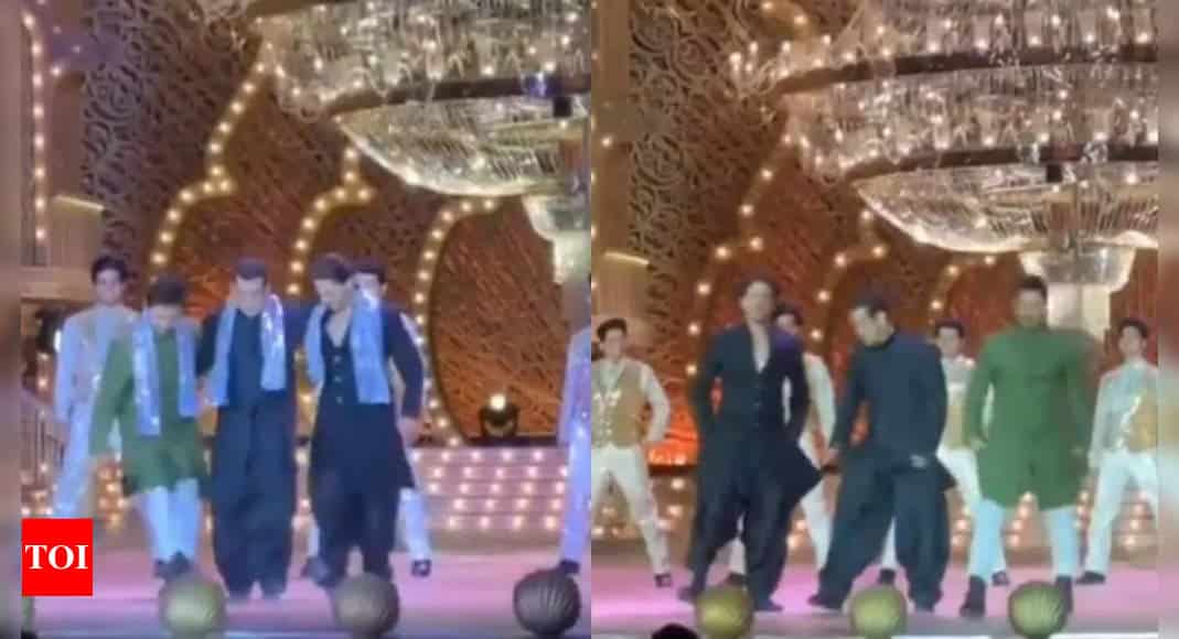 Salman Khan, Shah Rukh Khan, Aamir Khan Dance to 'Naatu Naatu' at Pre-Wedding Festivities of Anant Ambani and Radhika Merchant - WATCH video | - Times of India 8 Salman Khan, Shah Rukh Khan, Aamir Khan Dance to 'Naatu Naatu' at Pre-Wedding Festivities of Anant Ambani and Radhika Merchant - WATCH video | - Times of India