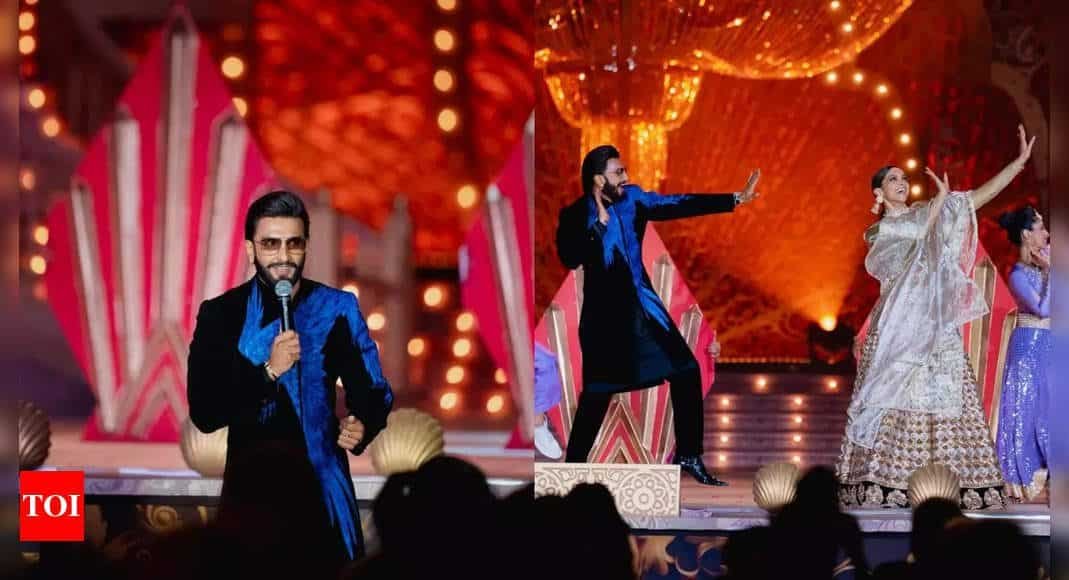 Ranveer Singh and Deepika Padukone at Anant Ambani's pre-wedding festivities - WATCH video | - Times of India