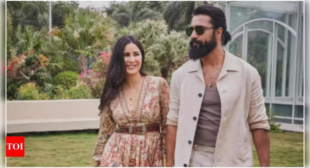 Vicky Kaushal and Katrina Kaif radiate love in matching beige outfits from Anant and Radhika's pre-weddding extravaganza | - Times of India