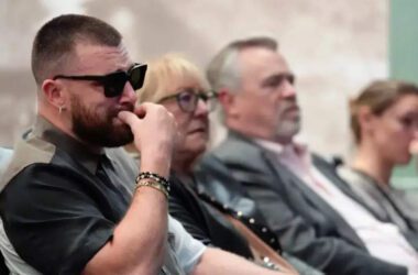 Travis Kelce wears Taylor Swift-inspired bracelets at brother Jason's retirement press conference | - Times of India 10 Travis Kelce wears Taylor Swift-inspired bracelets at brother Jason's retirement press conference | - Times of India