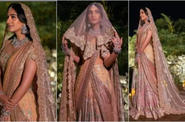 Radhika Merchant Pre Wedding: Did you know Radhika Merchant’s veil for pre-wedding ceremony was made with ‘real gold threads’? | - Times of India 11 Radhika Merchant Pre Wedding: Did you know Radhika Merchant’s veil for pre-wedding ceremony was made with ‘real gold threads’? | - Times of India