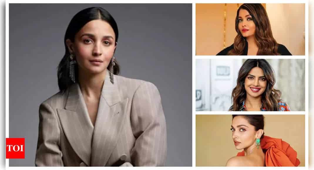 Alia Bhatt says she 'deeply admires' Aishwarya Rai, Priyanka Chopra and Deepika Padukone; calls them a 'source of inspiration' | - Times of India