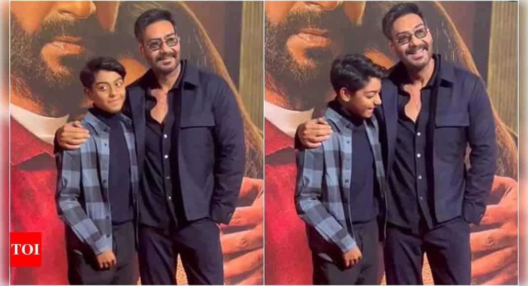 Ajay Devgn's son Yug steals spotlight at Shaitaan screening, fans gush over his resemblance to mom Kajol | Hindi Movie News - Times of India 6 Ajay Devgn's son Yug steals spotlight at Shaitaan screening, fans gush over his resemblance to mom Kajol | Hindi Movie News - Times of India