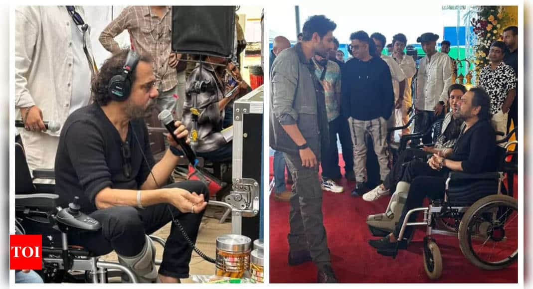 Anees Bazmee shoots with Kartik Aaryan for 'Bhool Bhulaiyaa 3' on wheelchair on muhurat day - See photos | - Times of India 8 Anees Bazmee shoots with Kartik Aaryan for 'Bhool Bhulaiyaa 3' on wheelchair on muhurat day - See photos | - Times of India