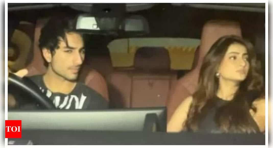 Rumoured couple Ibrahim Ali Khan and Palak Tiwari get snapped by the paparazzi as they step out in the city together - See photos | - Times of India