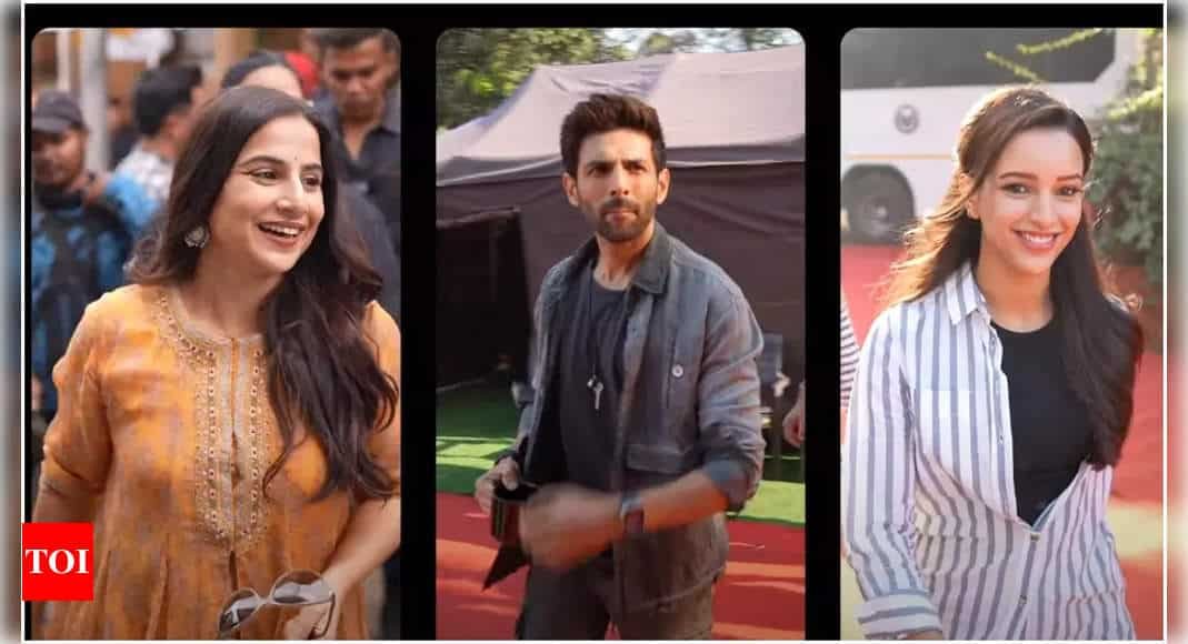 Bhool Bhulaiyaa 3: Vidya Balan joins Kartik Aaryan and Triptii Dimri as 'Bhool Bhulaiyaa 3' begins shooting | - Times of India