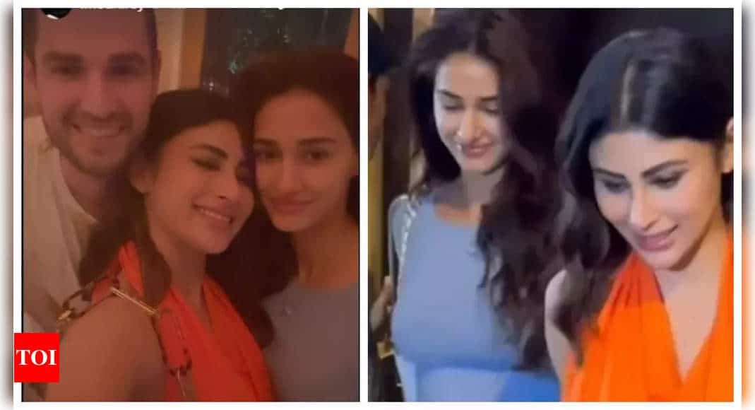 Mouni Roy steps out for a fun dinner with BFF Disha Patani and her rumoured boyfriend Aleksandar Alex - See photos | - Times of India