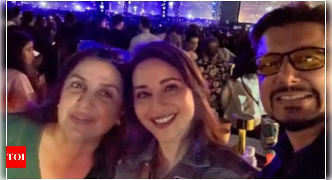Farah Khan shares a selfie from the Ed Sheeran Mumbai concert; praises Madhuri Dixit Nene and Shriram Nene: 'They knew all the lyrics!' | Hindi Movie News - Times of India 7 Farah Khan shares a selfie from the Ed Sheeran Mumbai concert; praises Madhuri Dixit Nene and Shriram Nene: 'They knew all the lyrics!' | Hindi Movie News - Times of India