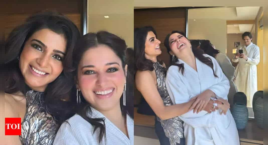 Vijay Varma captures candid photo of Samantha Ruth Prabhu and Tamannaah Bhatia sharing a warm hug: 'This meeting was long overdue' | Hindi Movie News - Times of India 7 Vijay Varma captures candid photo of Samantha Ruth Prabhu and Tamannaah Bhatia sharing a warm hug: 'This meeting was long overdue' | Hindi Movie News - Times of India