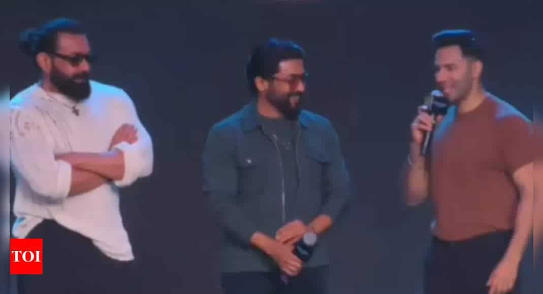 Varun Dhawan goes off-script after a fanboy moment with actor Suriya: 'I love all your films' | Hindi Movie News - Times of India