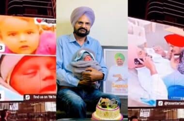 Sidhu Moosewala's father and baby brother feature on Times Square billboard; fans react. Watch 16 Sidhu Moosewala's father and baby brother feature on Times Square billboard; fans react. Watch