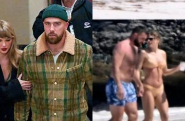 Did Taylor Swift and Travis Kelce really fall from swing in viral Bahamas video? Fact Check 14 Did Taylor Swift and Travis Kelce really fall from swing in viral Bahamas video? Fact Check