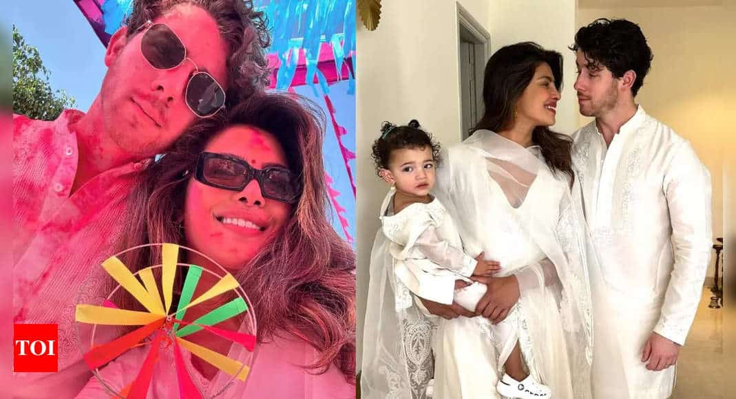 Priyanka Chopra proves she's a 'desi girl' as she dances to 'dhol' beats, DROPS glimpses of Malti Marie's first holi in India, with Nick Jonas, Mannara Chopra and others - WATCH videos | Hindi Movie News - Times of India 6 Priyanka Chopra proves she's a 'desi girl' as she dances to 'dhol' beats, DROPS glimpses of Malti Marie's first holi in India, with Nick Jonas, Mannara Chopra and others - WATCH videos | Hindi Movie News - Times of India