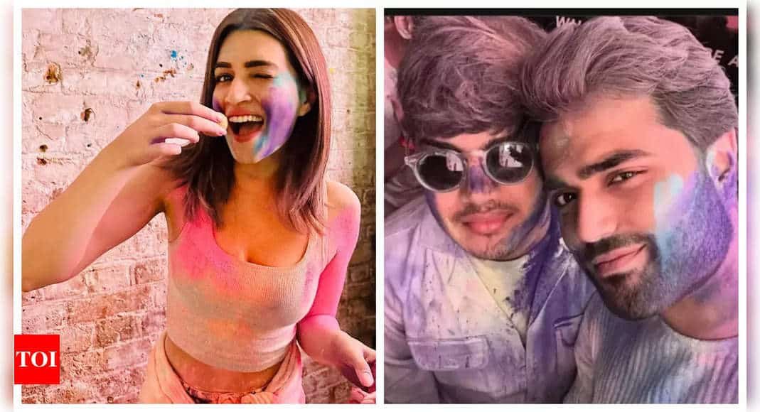 Did Kriti Sanon celebrate Holi with her rumoured UK-based boyfriend Kabir Bahia? Netizens speculate... | - Times of India