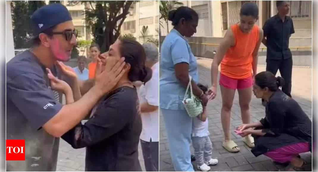 Ranbir Kapoor and Alia Bhatt opted for a low-key Holi celebration likely due to Raha being down with a fever | Hindi Movie News - Times of India 6 Ranbir Kapoor and Alia Bhatt opted for a low-key Holi celebration likely due to Raha being down with a fever | Hindi Movie News - Times of India