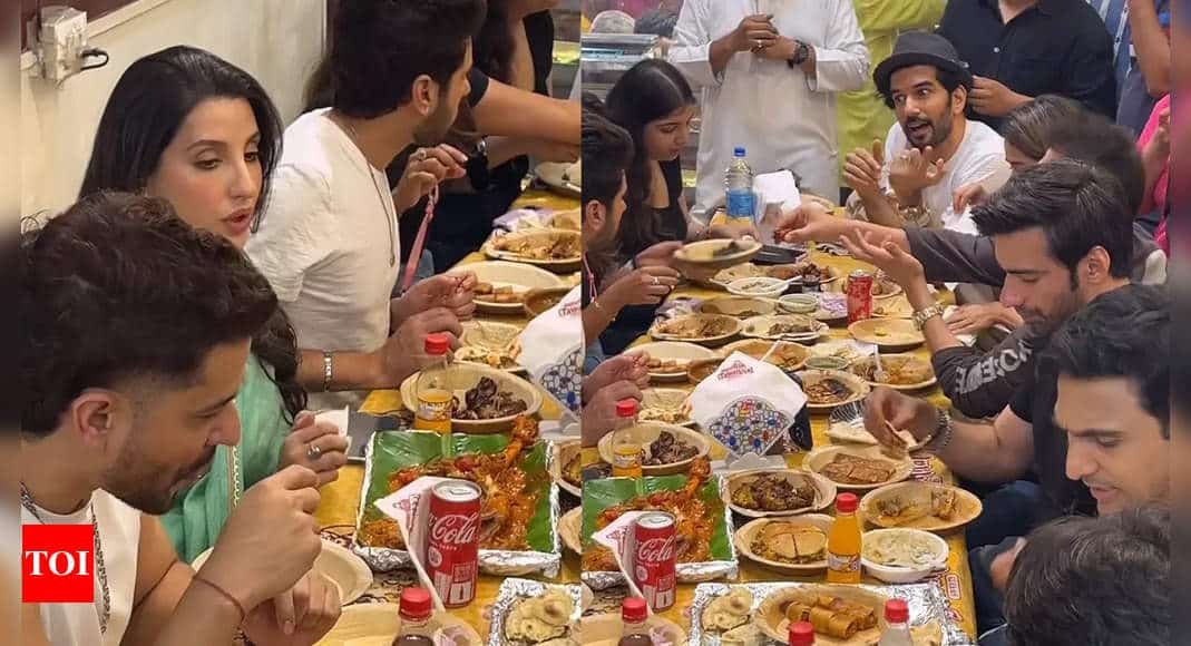 Kunal Kemmu, Divyenndu, Pratik Gandhi, Nora Fatehi along with Madgaon Express team enjoy the Iftaar party | Hindi Movie News - Times of India