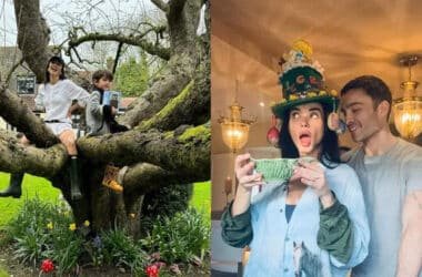 Amy Jackson celebrates a 'Blessed Easter' with fiancé Ed Westwick and son Andreas - See Photos | Hindi Movie News - Times of India