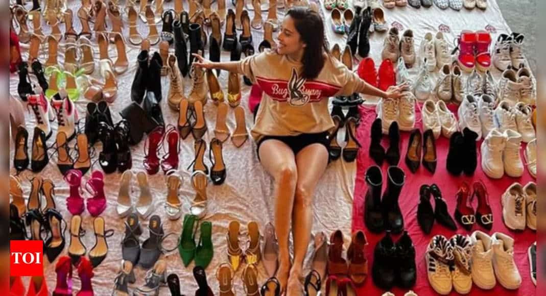Nushrratt Bharuccha shares sneak peek into shoe collection | Hindi Movie News - Times of India