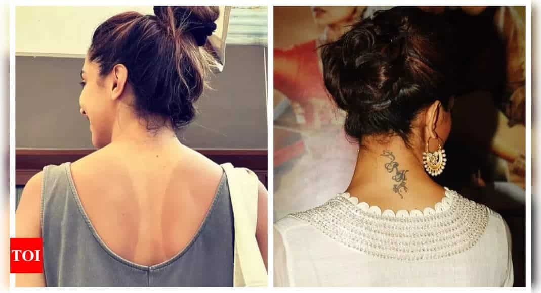 Deepika Padukone flaunts her tanned back in her babymoon photo; netizens speculate she has finally lasered off her 'RK' tattoo - See photo | - Times of India