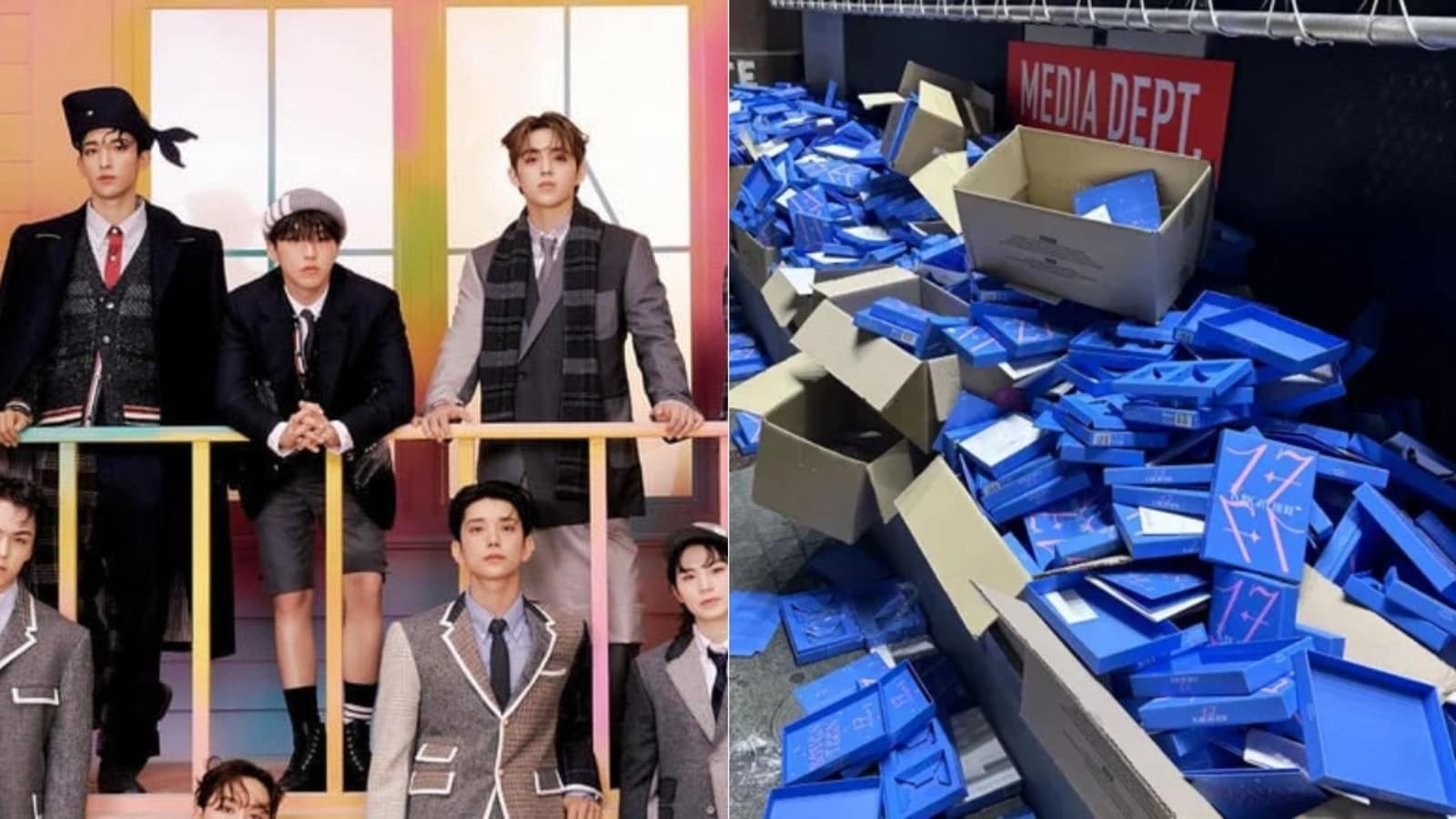 K-pop stars SEVENTEEN's latest album thrown away in bulk on Japan's streets; 'feel free to take... 4 K-pop stars SEVENTEEN's latest album thrown away in bulk on Japan's streets; 'feel free to take...