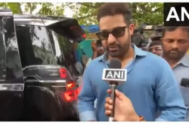 'WAR 2' actor Jr NTR stands in line to cast his vote with family; internet applauds 'Humble' superstar | - Times of India 14 'WAR 2' actor Jr NTR stands in line to cast his vote with family; internet applauds 'Humble' superstar | - Times of India