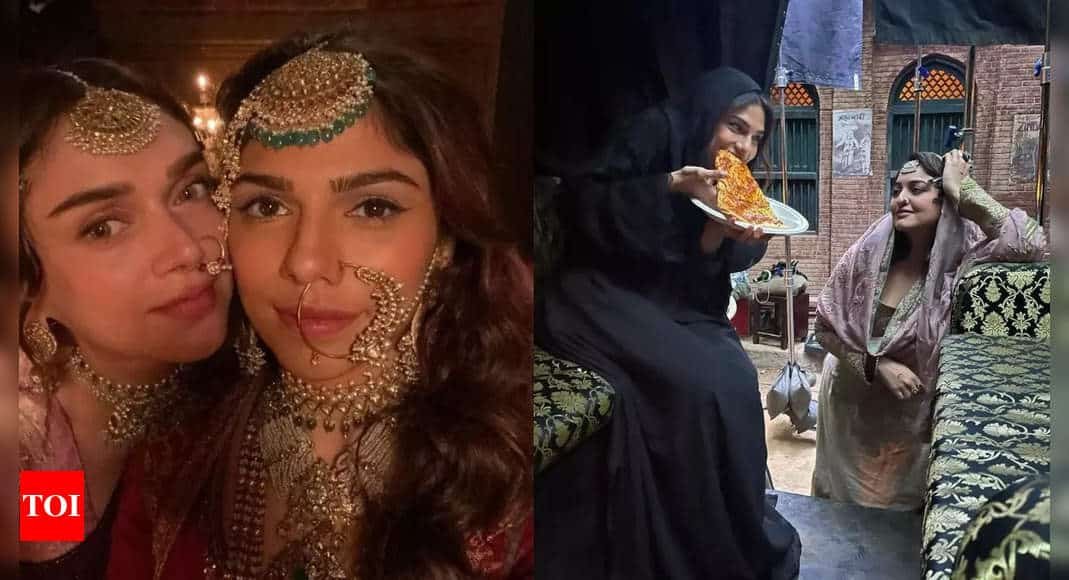 Sharmin Segal shares BTS photos from the set of 'Heeramandi': 'It's impossible to fit it all into one post!' | Hindi Movie News - Times of India
