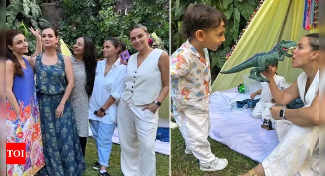 Inside Dia Mirza’s son Avyaan’s fun-filled birthday party with Neha Dhupia and Soha Ali Khan | Hindi Movie News - Times of India