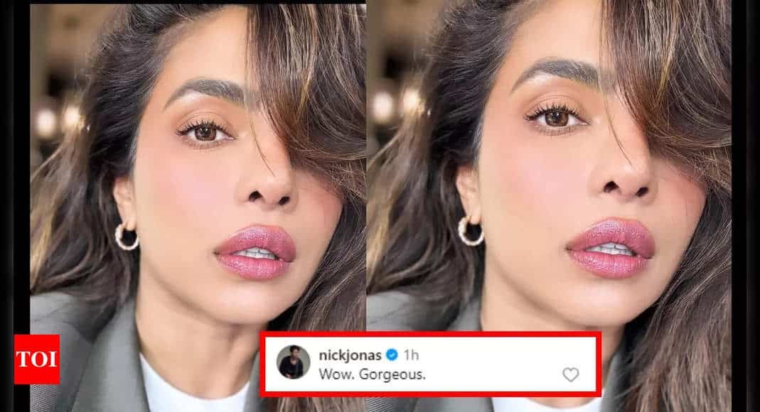 Priyanka Chopra's latest selfie makes hubby Nick Jonas go 'wow' | - Times of India