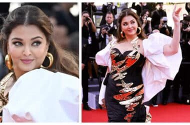 From hand-beated gold flowers to a retro-inspired hairstyle: Decoding Aishwarya Rai Bachchan's look at Cannes 2024 red carpet day 1 | - Times of India