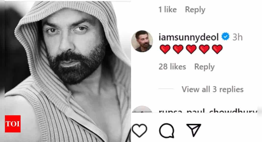 Bobby Deol stuns fans with monochrome pic; brother Sunny Deol showers love | Hindi Movie News - Times of India