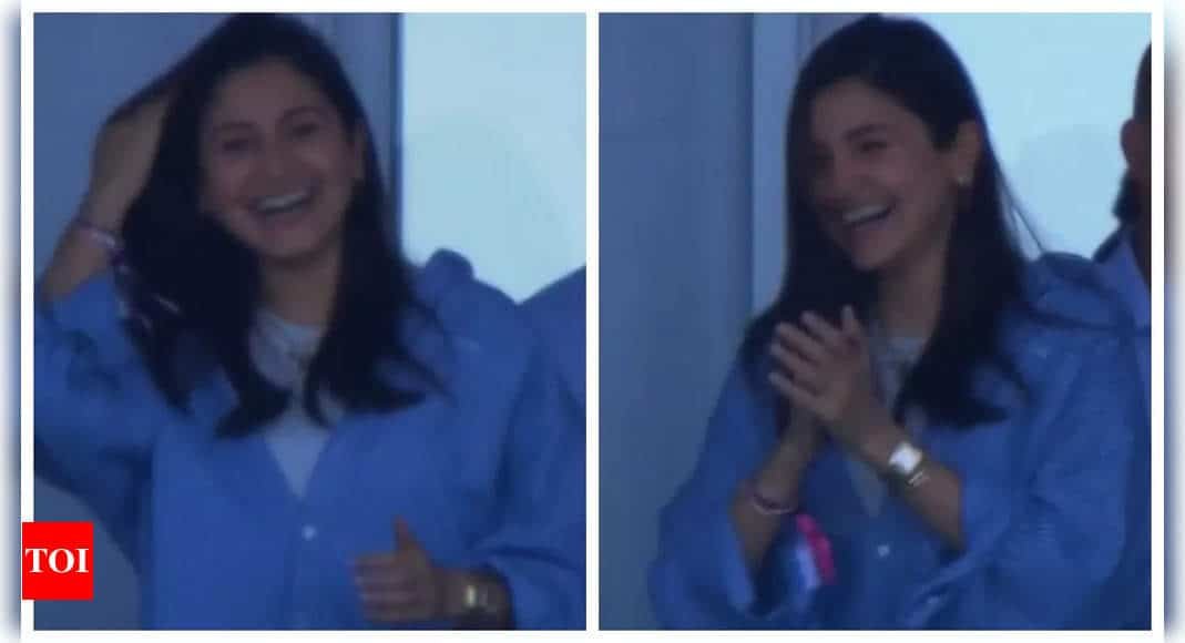 Anushka Sharma celebrates Virat Kohli and Team India's win over Pakistan; fans say 'Such a cutie' | - Times of India