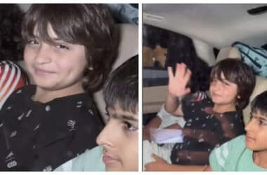 Shah Rukh Khan's son AbRam flaunts his dimpled smile, waves at paparazzi as he gets snapped with friends after Sohail Khan's son Yohan’s birthday bash - See photos | - Times of India