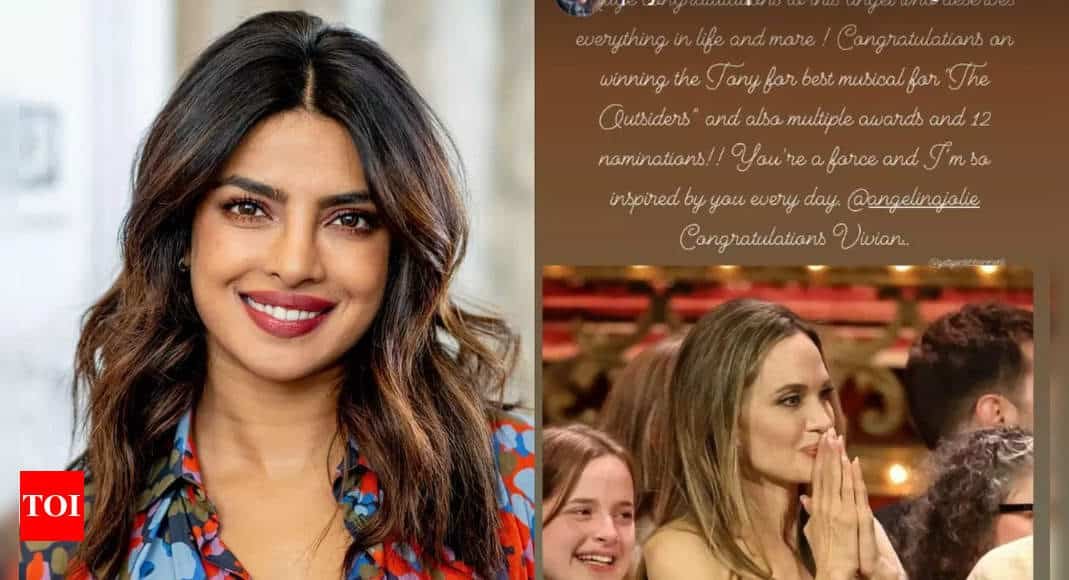 Priyanka Chopra Jonas congratulates Angelina Jolie and her daughter after they win Tony Awards for 'The Outsiders' | English Movie News - Times of India