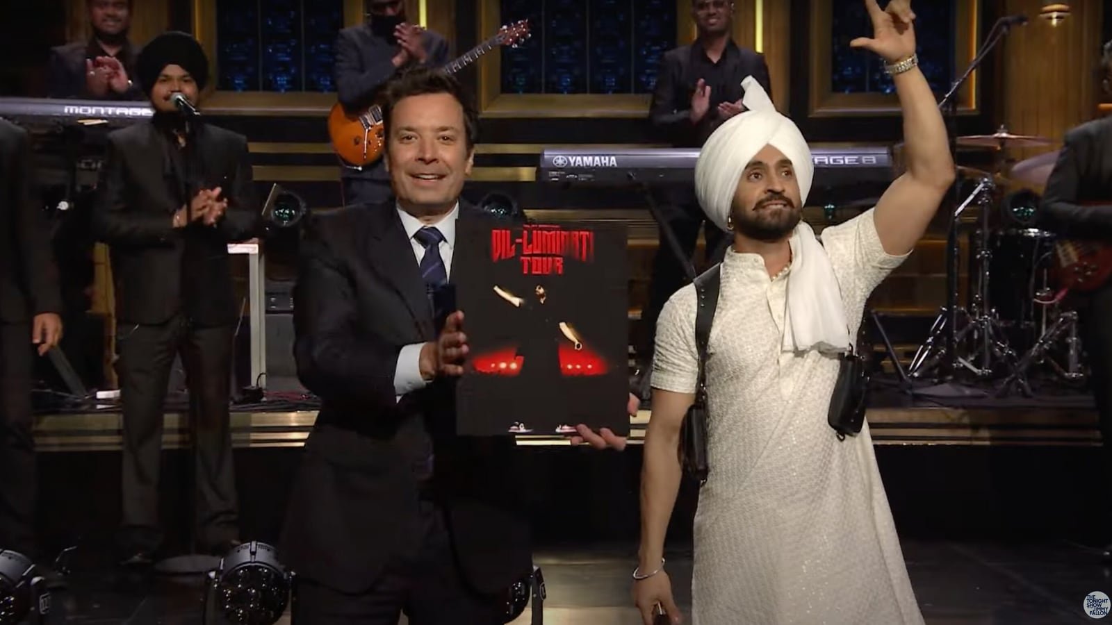 Diljit Dosanjh makes Jimmy Fallon dance in his seat with Punjabi bops. Video out now
