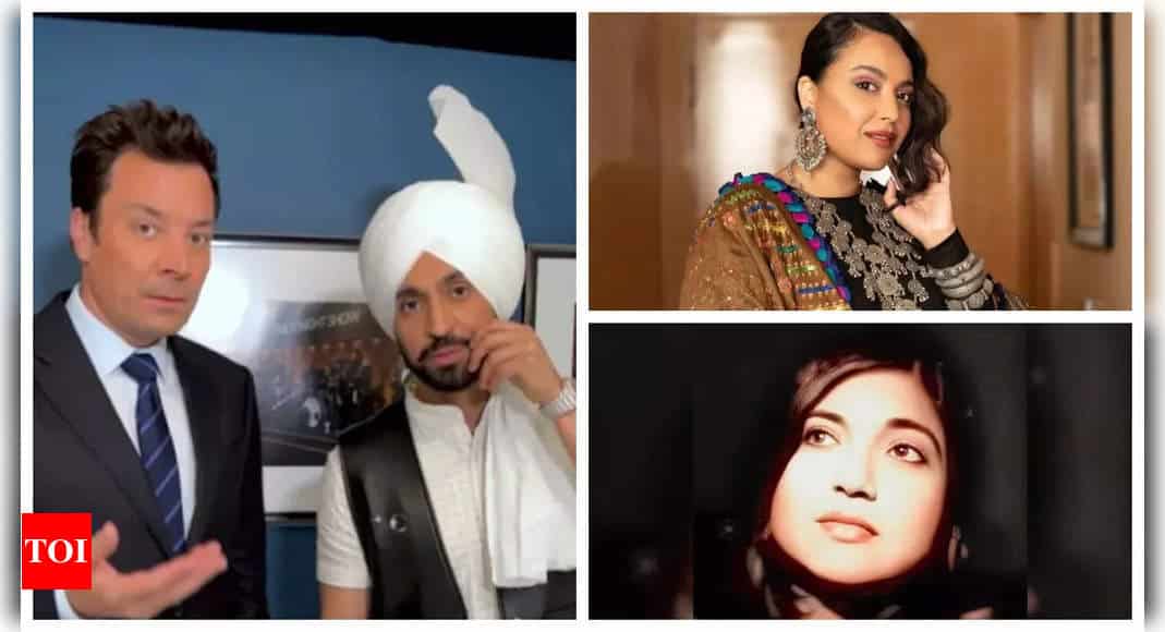 Netizens school Swara Bhasker for slamming vegetarianism, Diljit Dosanjh becomes first Indian to perform at Jimmy Fallon's show, Alka Yagnik reveals rare hearing loss diagnosis: Top 5 entertainment news of the day | - Times of India 2 Netizens school Swara Bhasker for slamming vegetarianism, Diljit Dosanjh becomes first Indian to perform at Jimmy Fallon's show, Alka Yagnik reveals rare hearing loss diagnosis: Top 5 entertainment news of the day | - Times of India