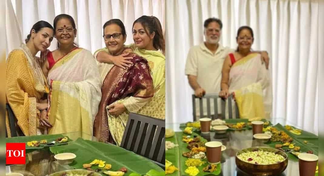 Throwback: When Malaika Arora shared heartwarming PICS of Onam celebration with late father Anil Mehta and mother Joyce Polycarp | Hindi Movie News - Times of India