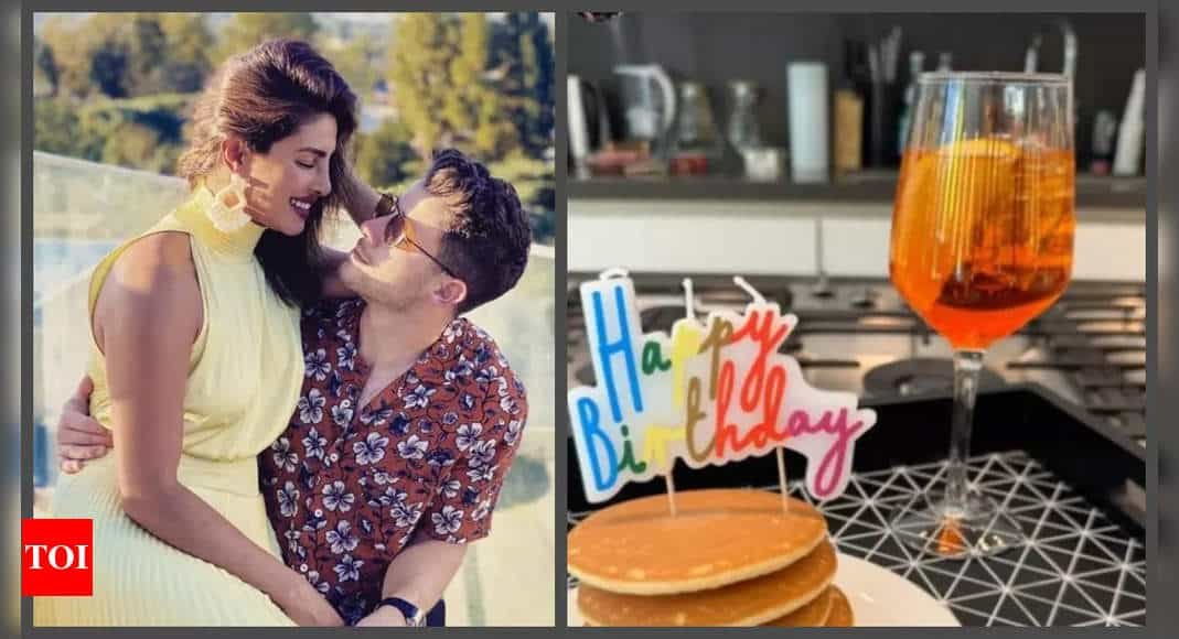 Nick Jonas gives fans a sneak peek into his intimate birthday celebration with wife Priyanka Chopra - See photo | - Times of India