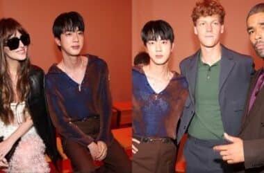 BTS' Jin stuns internet as he debuts at Milan Fashion Week; poses with Dakota Johnson, Kingsley Ben-Adir. Watch