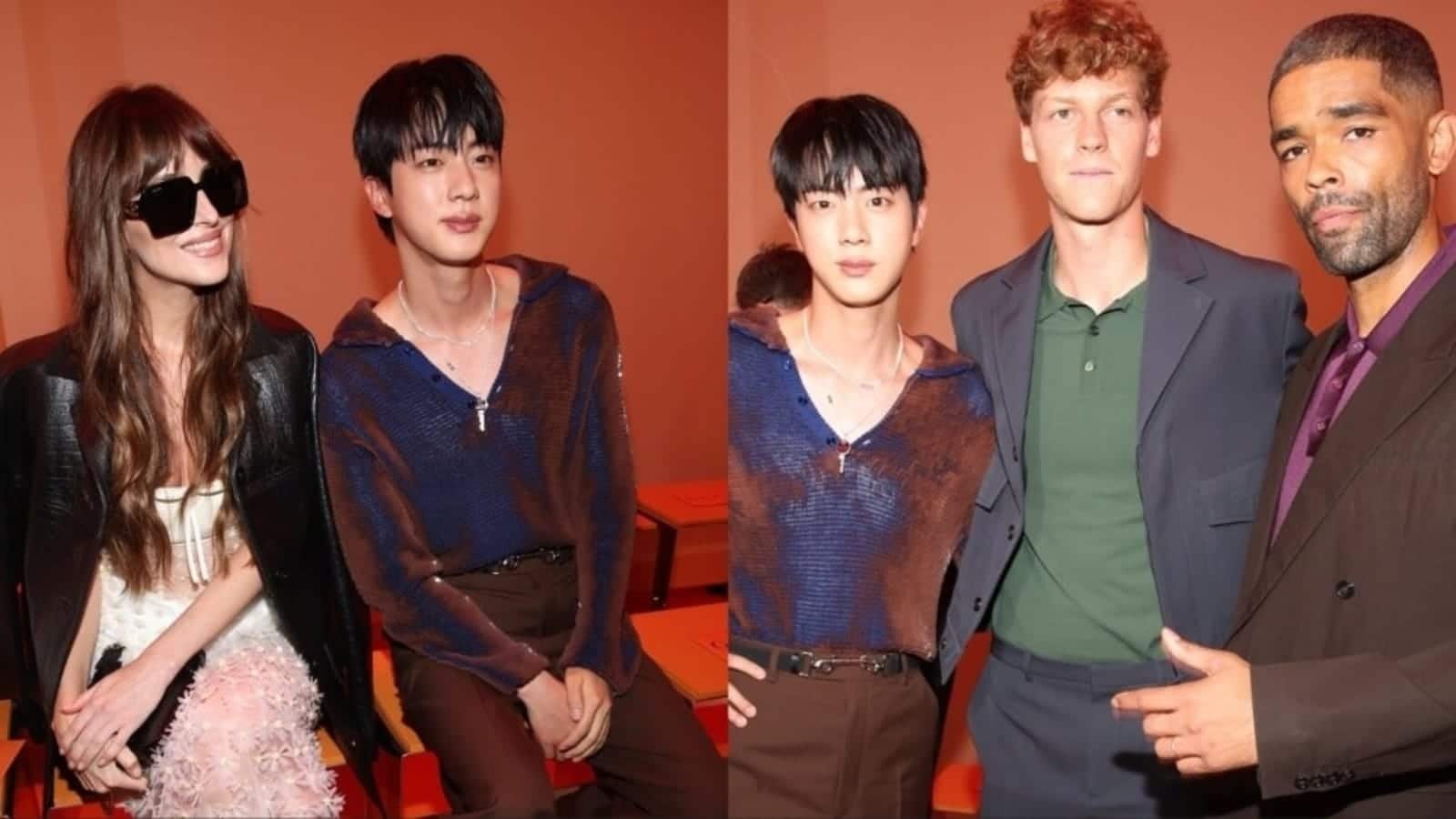 BTS' Jin stuns internet as he debuts at Milan Fashion Week; poses with Dakota Johnson, Kingsley Ben-Adir. Watch