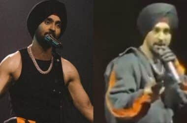 Diljit Dosanjh reacts after a concertgoer throws phone at him during Paris show. Watch what he did next